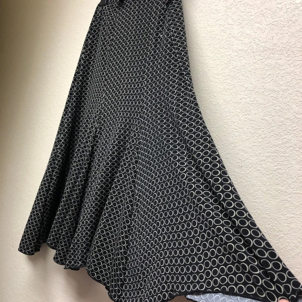 Black Circle Print  Women's Skirt by Chapter One XLarge